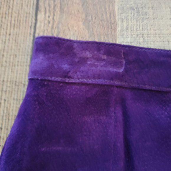 Vintage Global Identity Purple Suede Skirt - Picture 7 of 16